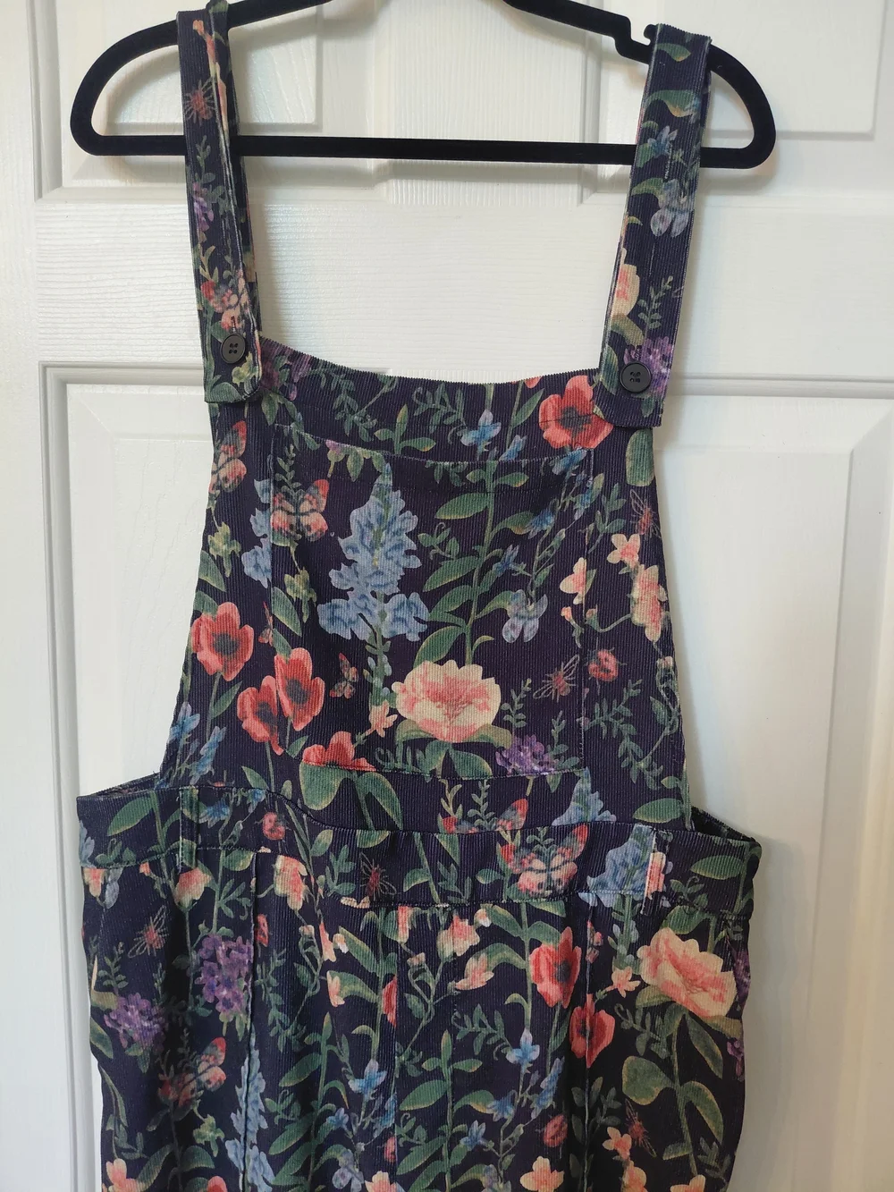 Cider Navy Floral Overalls with Multicolor Blooms - Picture 4 of 9